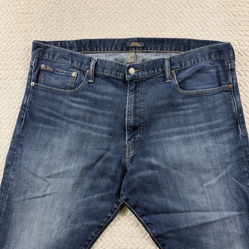 Polo Ralph Lauren Varick Slim Straight Jeans Pants Mens 40x30 Blue Denim Casual - Picture 3 of 14